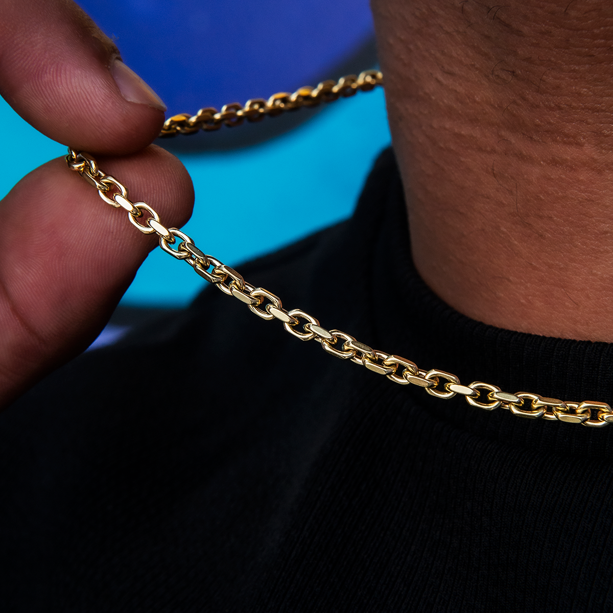 Box Chain + Simple Heart Lariat Necklace