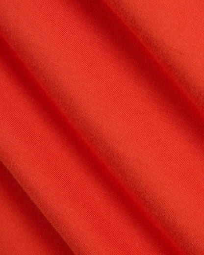 The Box-Cut Tee in Essential Cotton | Poppy Red | No Pocket