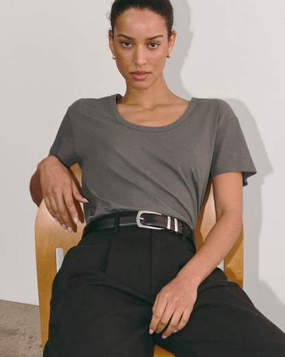 The Air Scoop-Neck Tee | Graphite