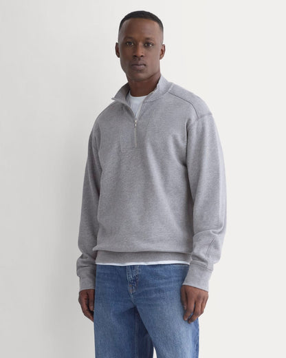 Lightweight Terry Zip Pullover | Vintage Heather Grey