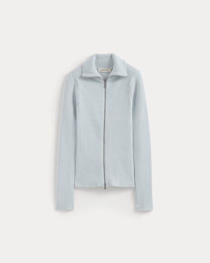 Full-Zip Ribbed Jacket in Everyday Cotton | Skywriting
