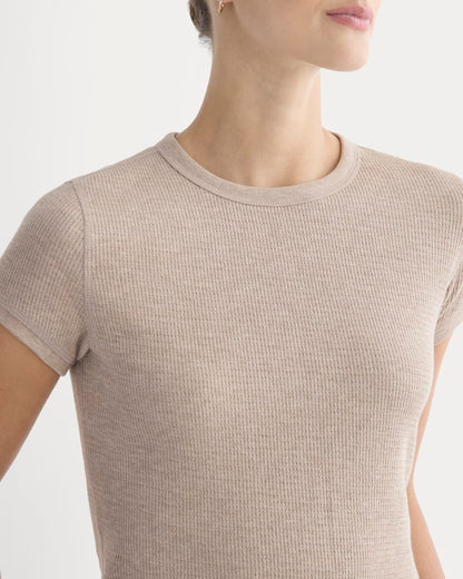 Shrunken Tee in Cozy Waffle | Heathered Oatmeal