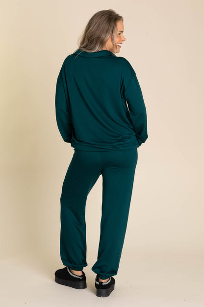 Butter Soft Collared Top And Joggers Sets