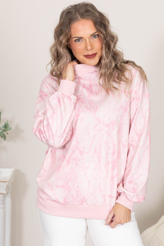 Camo Mock Neck Sweatshirts