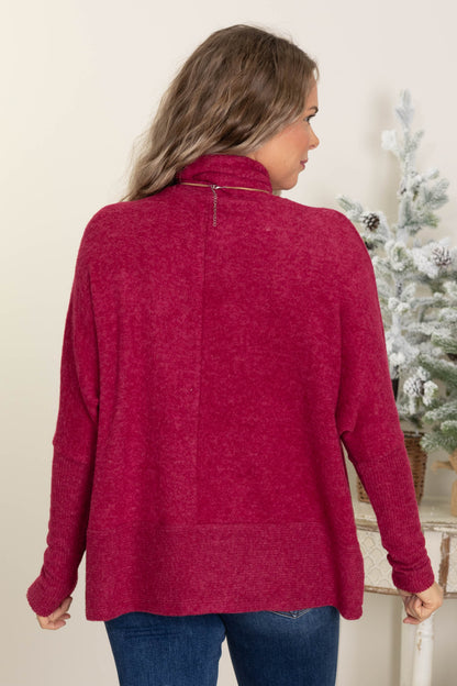 Brushed Melange Hacci Turtleneck