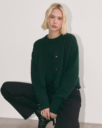 The Boxy Cardigan in Alpaca | Scarab