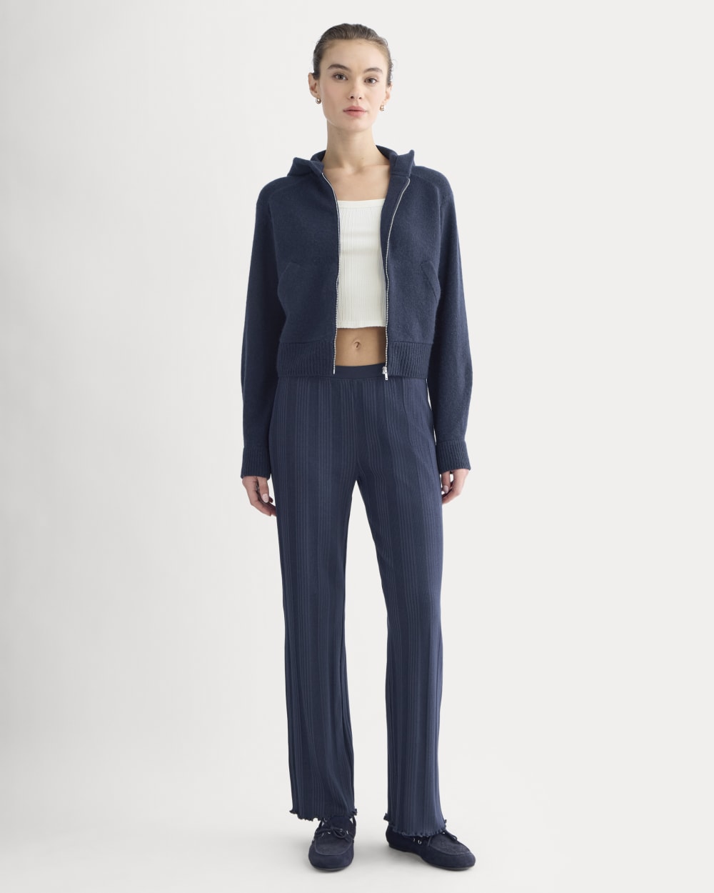 Lounge Rib Pant | Navy