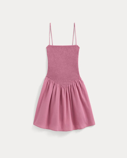 Gauze Smocked Mini Dress | Heather Rose