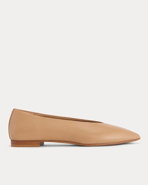 Made in Italy Almond-Toe Flat | Affogato