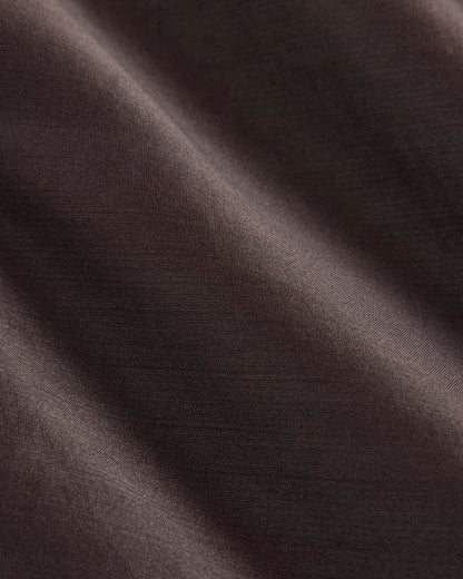 Oversized Shirt in Cotton-Silk Organza | Dark Chocolate