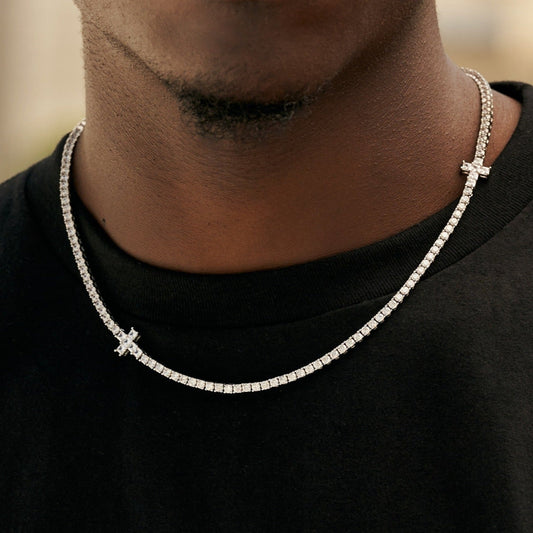 3MM Diamond Cross Tennis Chain