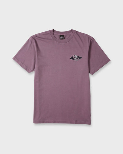Dark Horse Pigment Dye Short Sleeve Cotton T-Shirt - Grape Jam