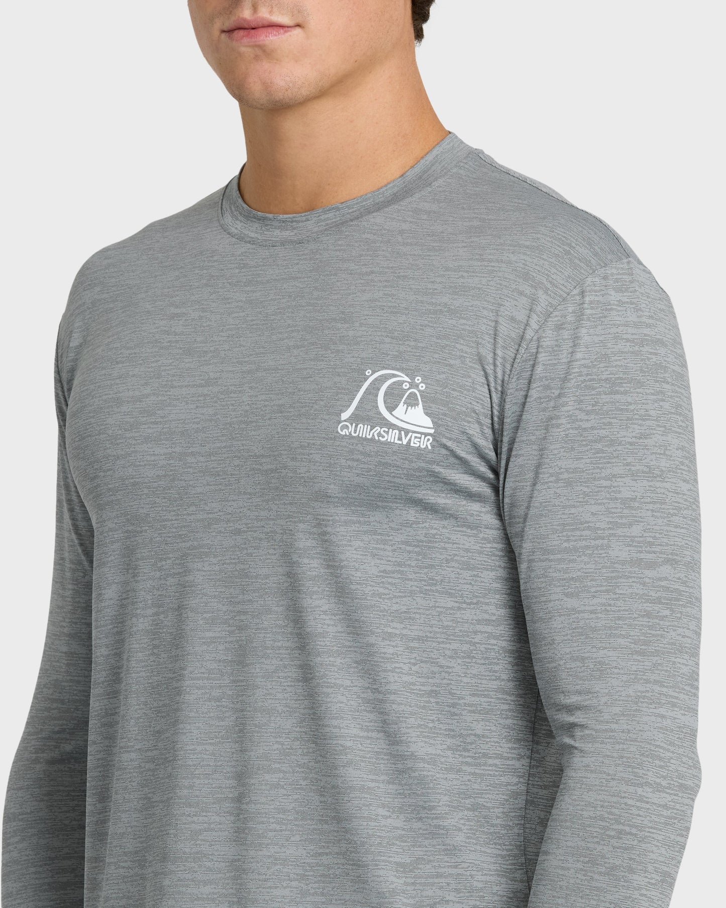 DNA Logo Surf  Long Sleeve Surf Tee - Smoked Gray Heather