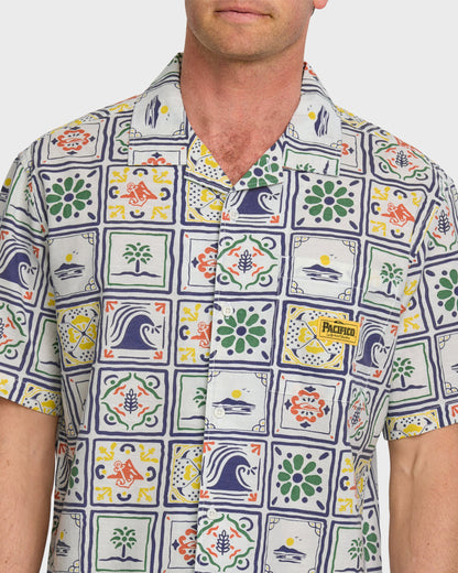 Quiksilver x Pacifico Baja Casual Short Sleeve Shirt - Off White