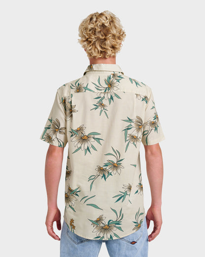 Costal Flora Classic Short Sleeve Shirt - Moonstruck