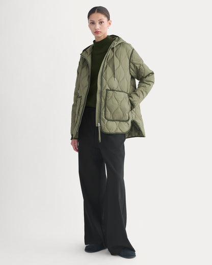 ReNew Quilted Hooded Liner | Lichen Green