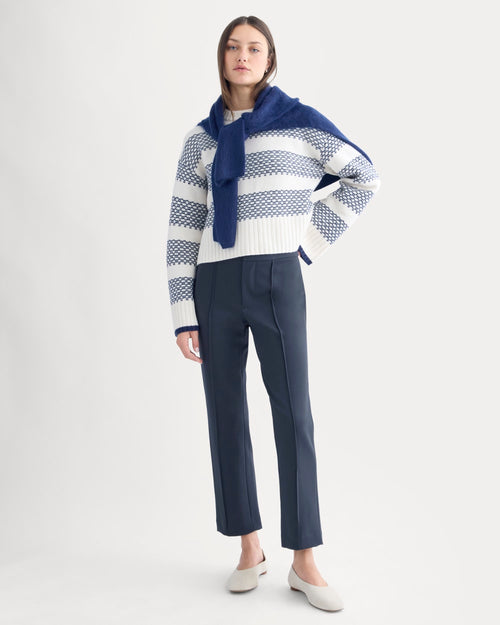 Slim Trouser in Ponte | Deep Navy