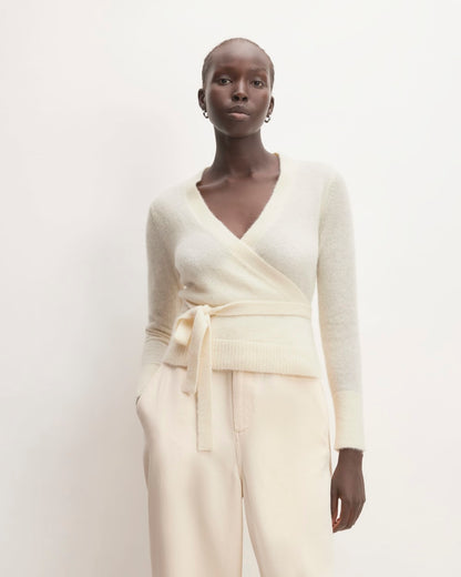 The Alpaca Wrap Sweater | Snow
