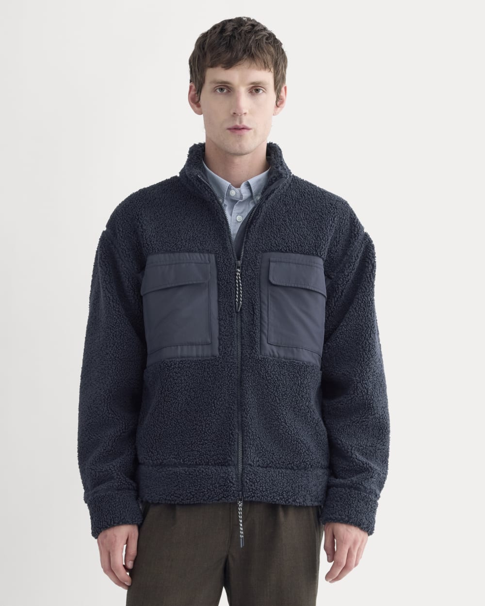 ReTrack Fleece Zip-Up | Deep Navy