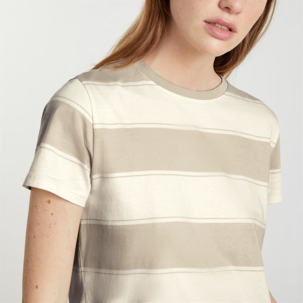 The Box-Cut Tee in Essential Cotton | Pale Khaki / Canvas Tan | No Pocket