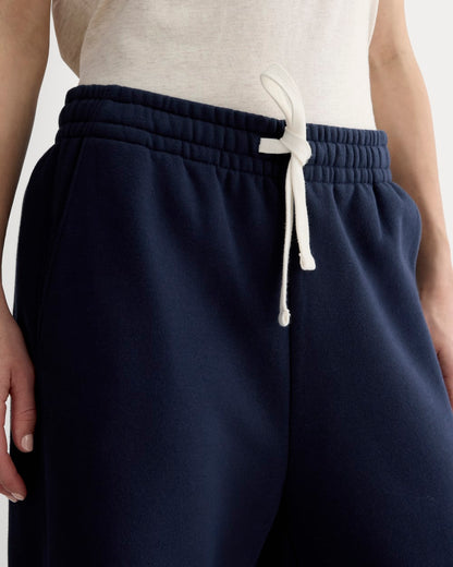 Luxe Fleece Barrel Sweatpant | Navy