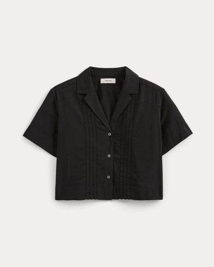 Cotton Gauze Resort Shirt | Black
